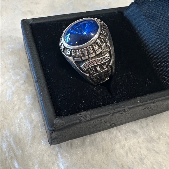 925 silver class ring - Picture 3 of 7